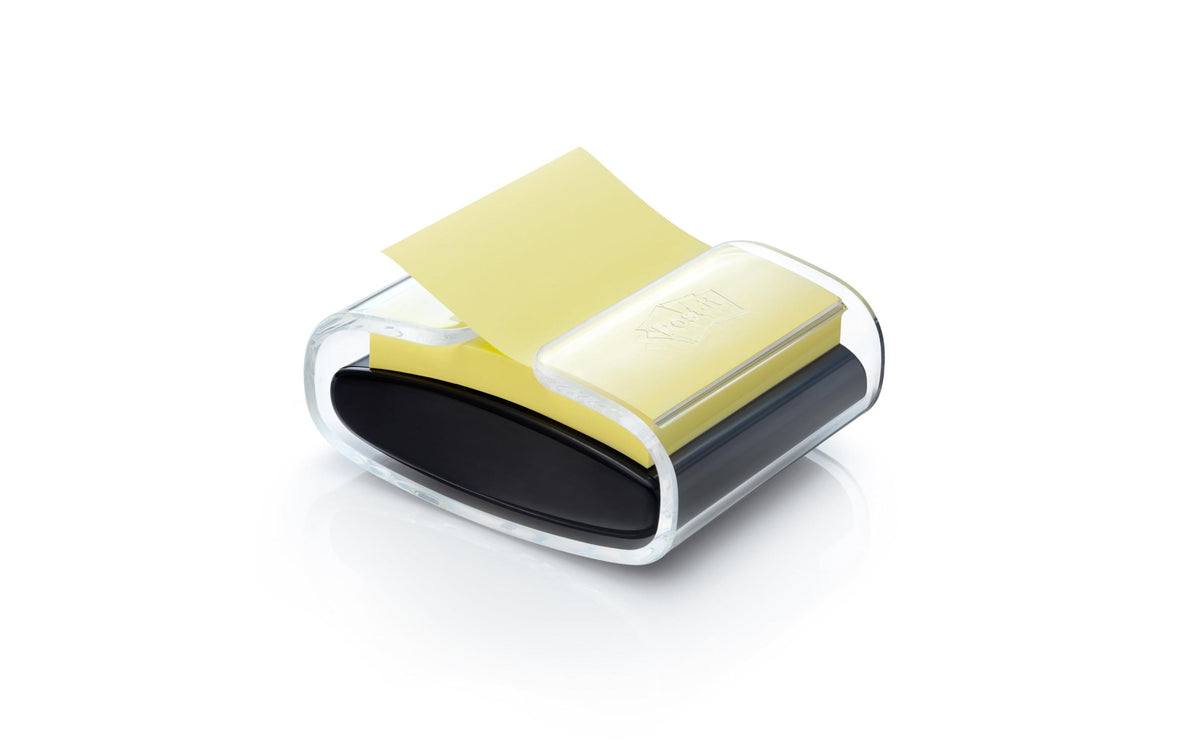 3M Z-Notes Spender schwarz/transparent 76x76mm, inkl. 1 Block gelb