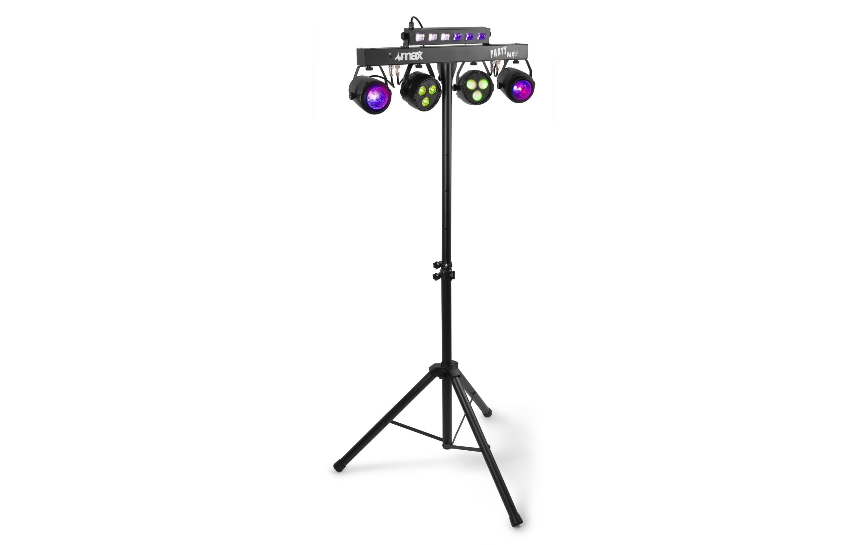 Max PartyBar 10 2x Jellymoon, 2x PAR LED, 6x 3W, UV, Stand