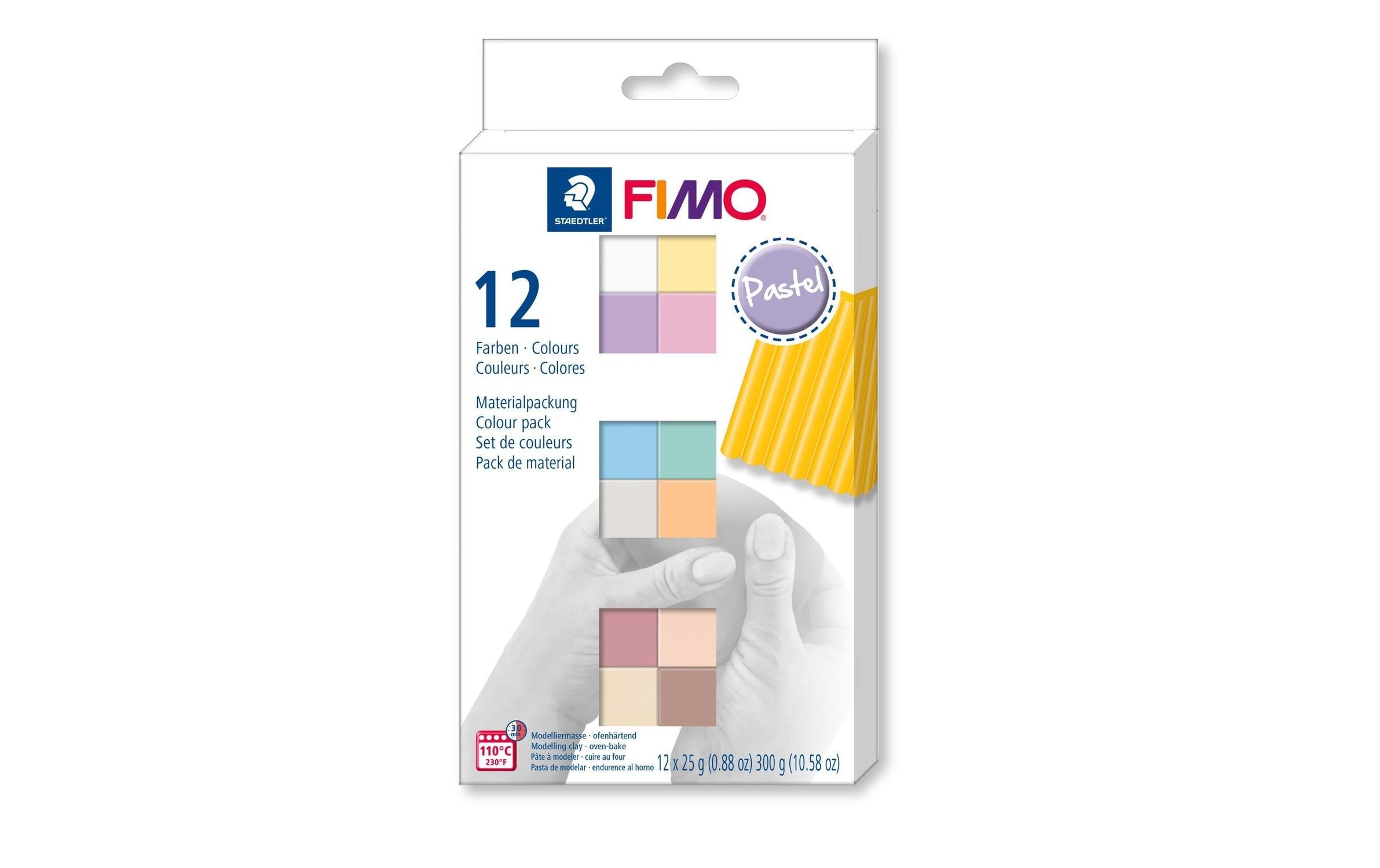 FIMO Soft Modelliermasse Set 12 x 25 g Pastellfarben