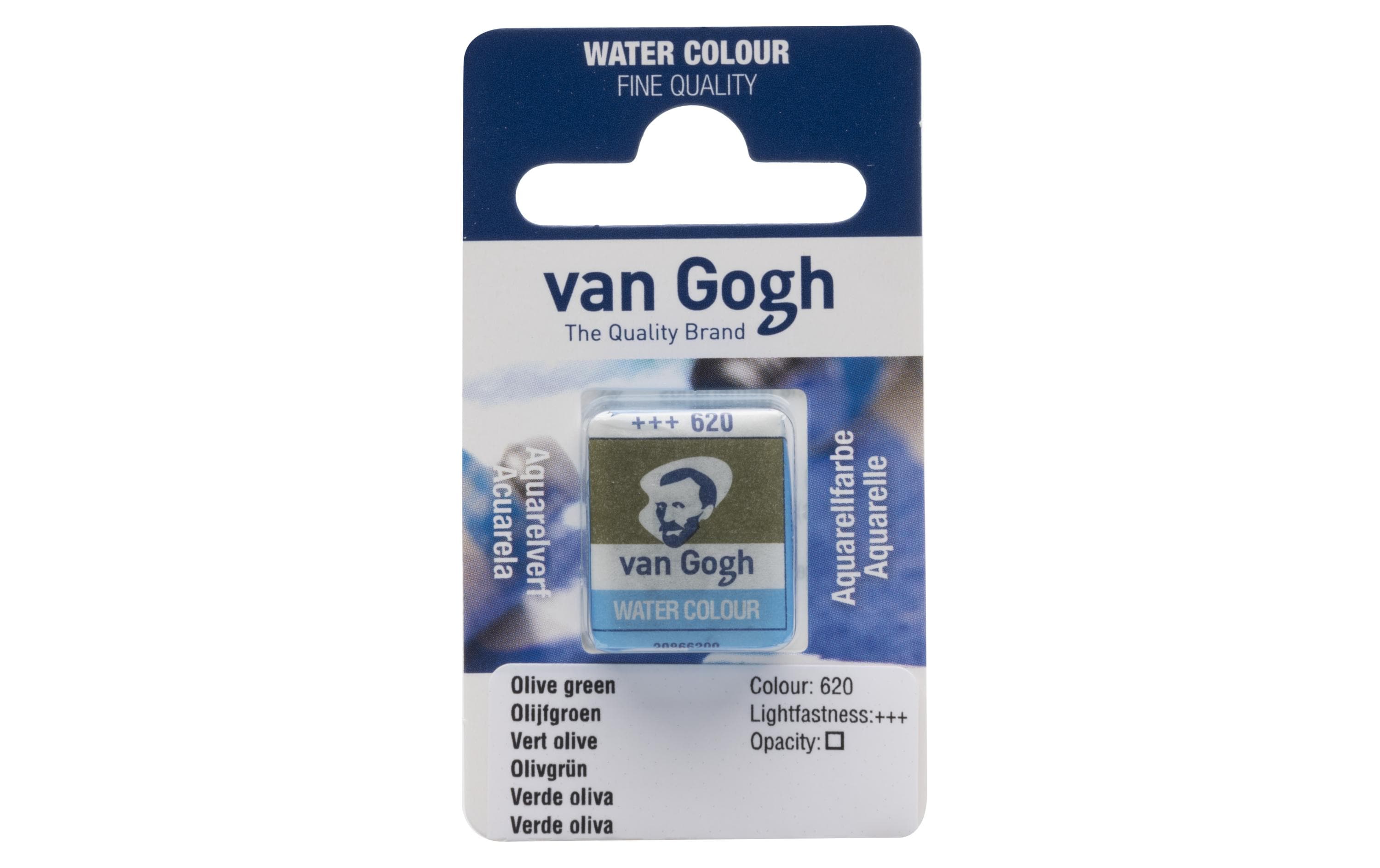 Van Gogh Aquarellfarbe Einzelfarbe Napf 620 10 ml, Farbe Olivgrün, Transparent