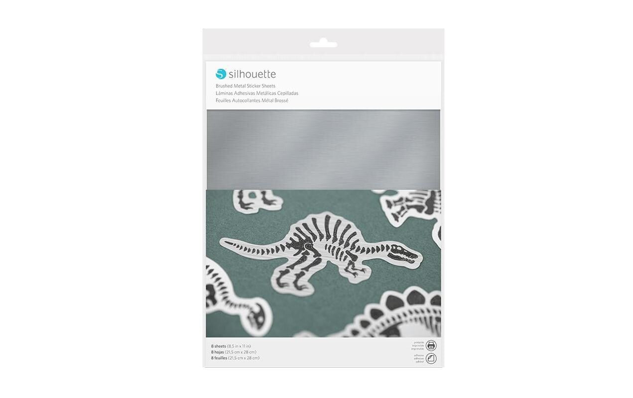 Silhouette Stickerpapier Metalic gebürstet