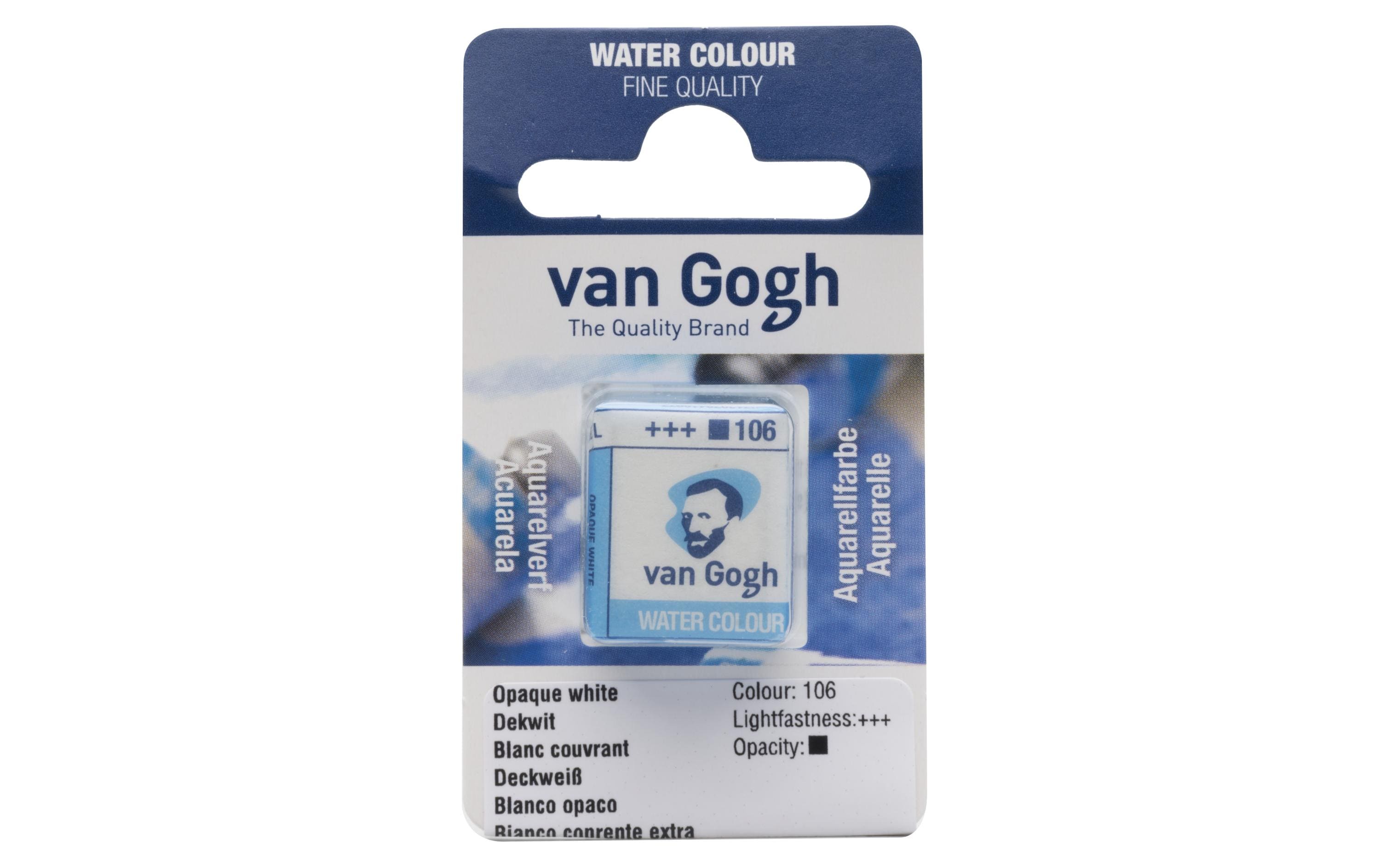 Van Gogh Aquarellfarbe Einzelfarbe Napf 106 10 ml, Farbe Deckweiss, Deckend