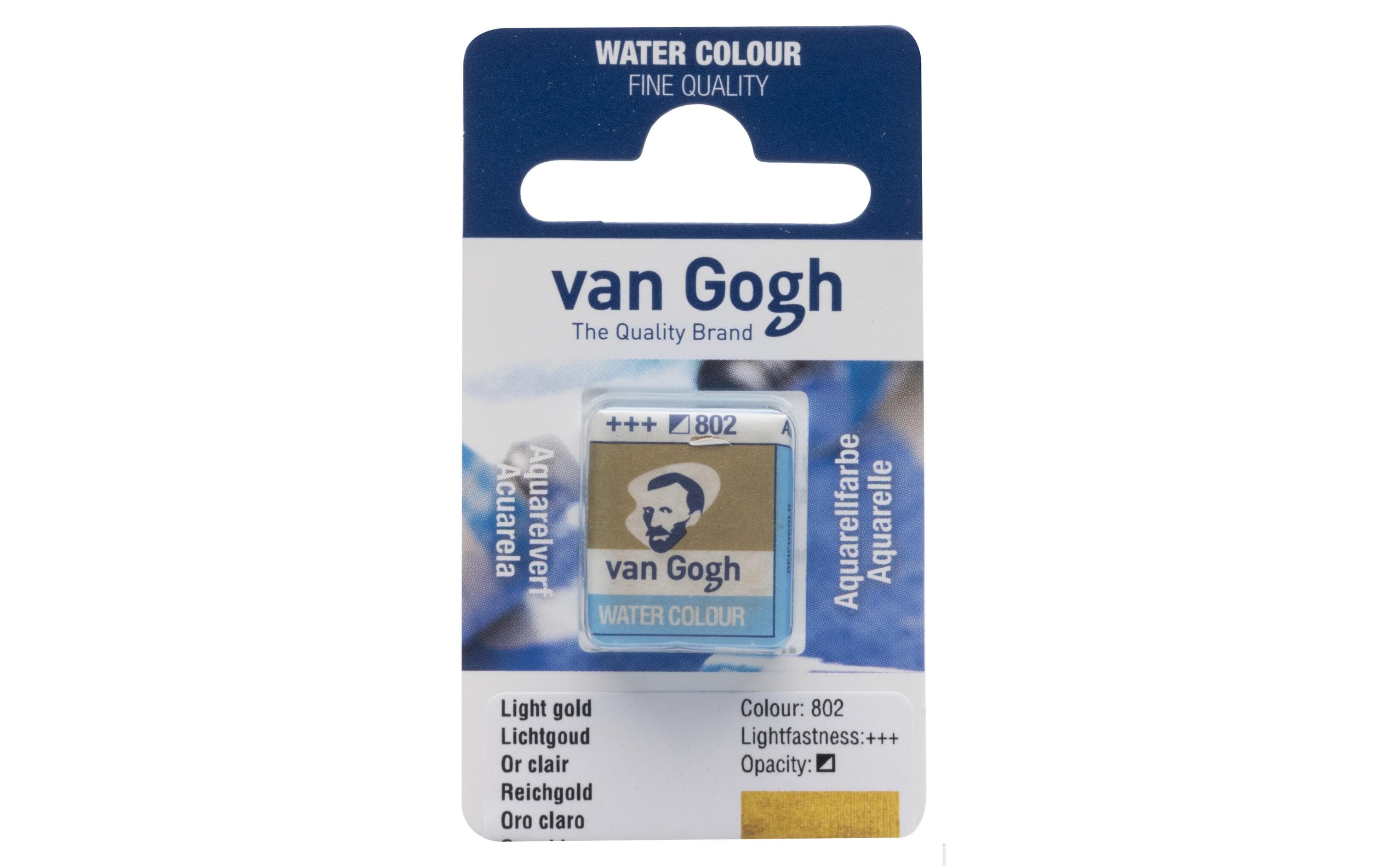 Van Gogh Aquarellfarbe Einzelfarbe Napf 802 10 ml, Farbe Reichgold, Halbdeckend