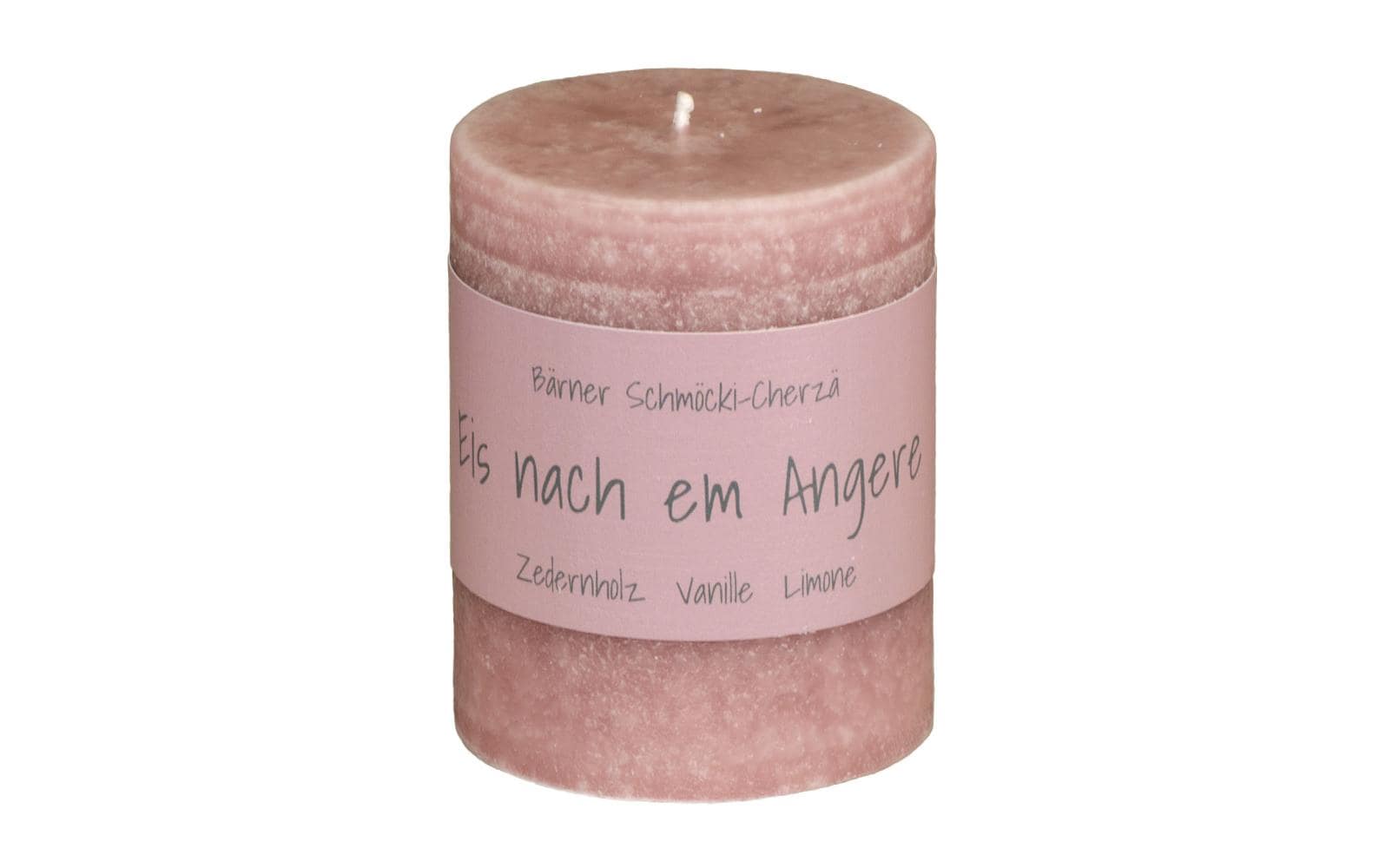 Schulthess Duftkerze "Eis nach em Angere" D: 7 cm, H: 8, Zedernholz, Vanille, Limone