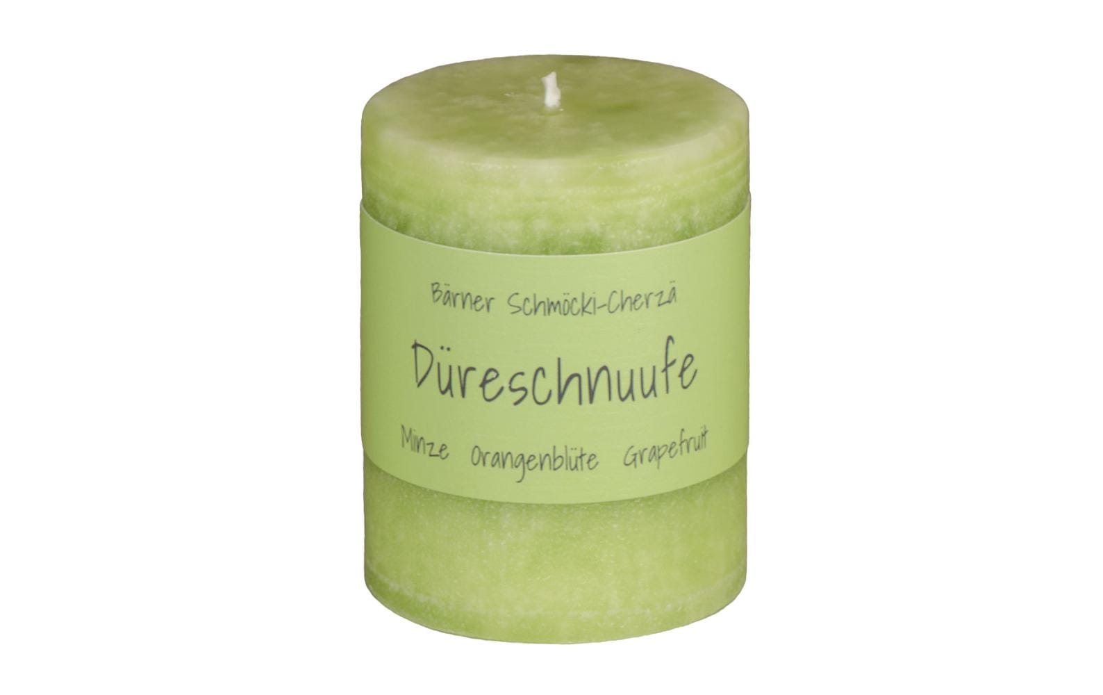 Schulthess Duftkerze "Düreschnuufe" D: 7 cm, H: 8,Minze,Orangenblüte,Grapefruit