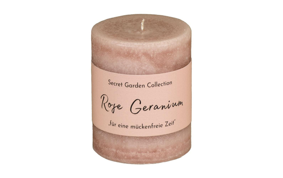 Schulthess  Sceret Garden Rose Geranium D: 7cm, H: 8cm, hält Mücken fern, Duftkerze