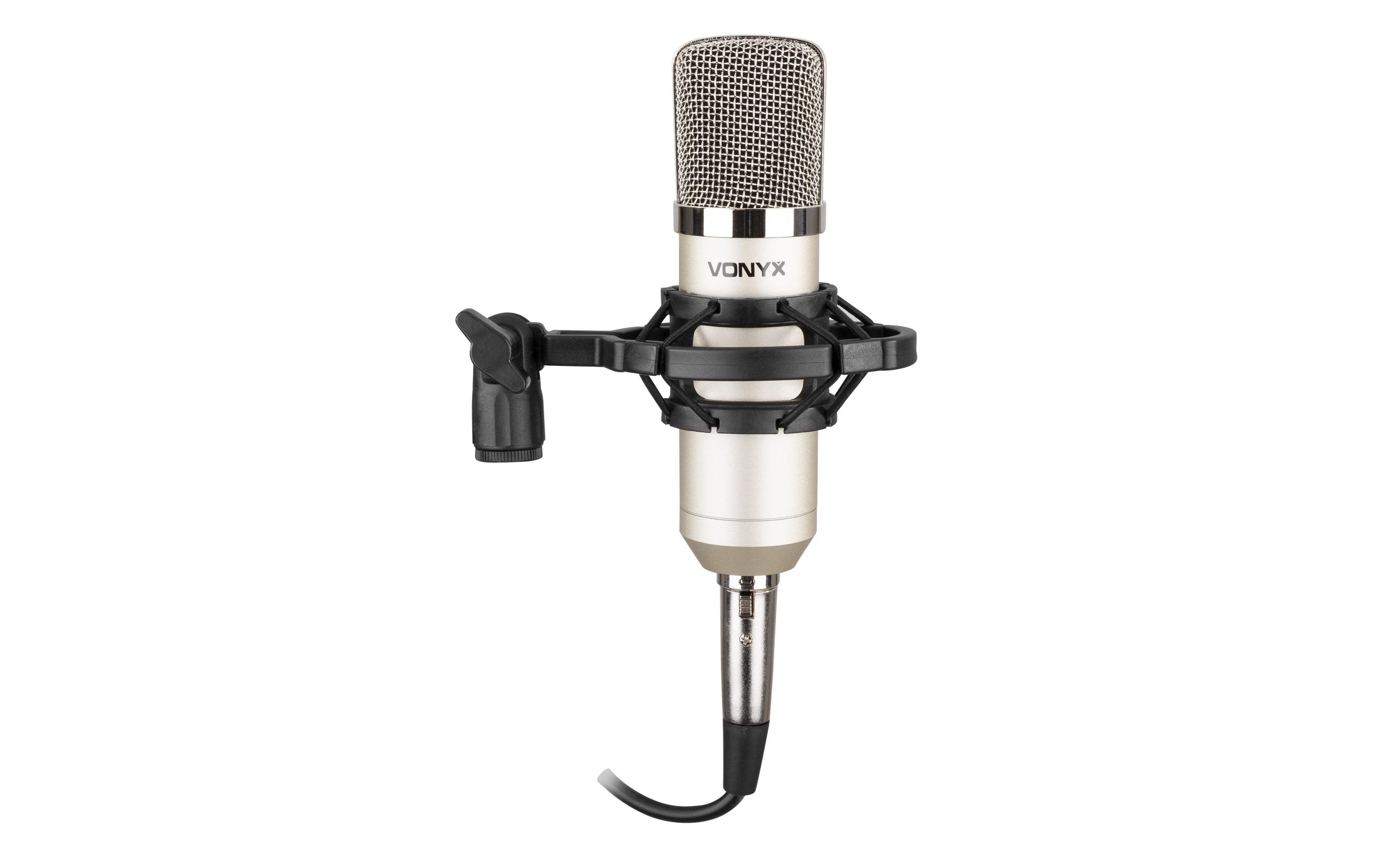Vonyx CM400 Kondensator Studiomikrofon Grossmembran, inkl. Shockmount und Kabel