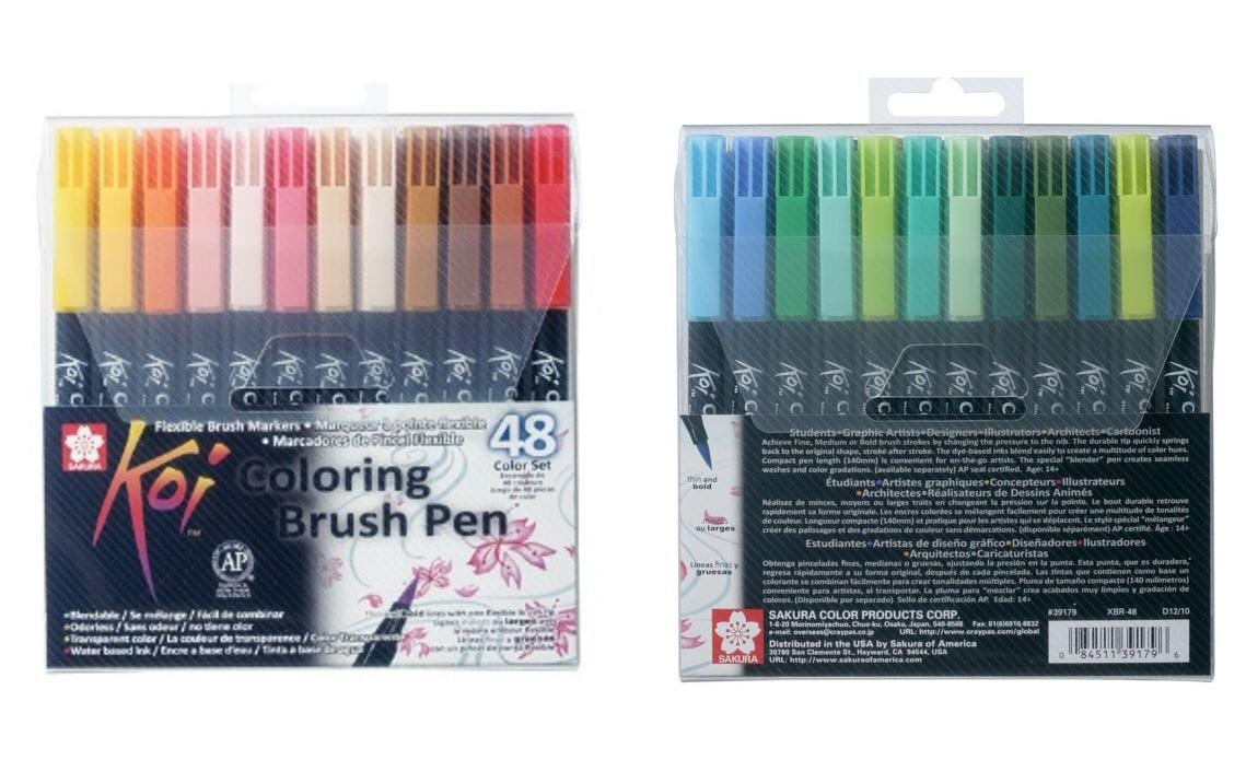 Sakura Brush Pen Koi Coloring Color 48er Etui