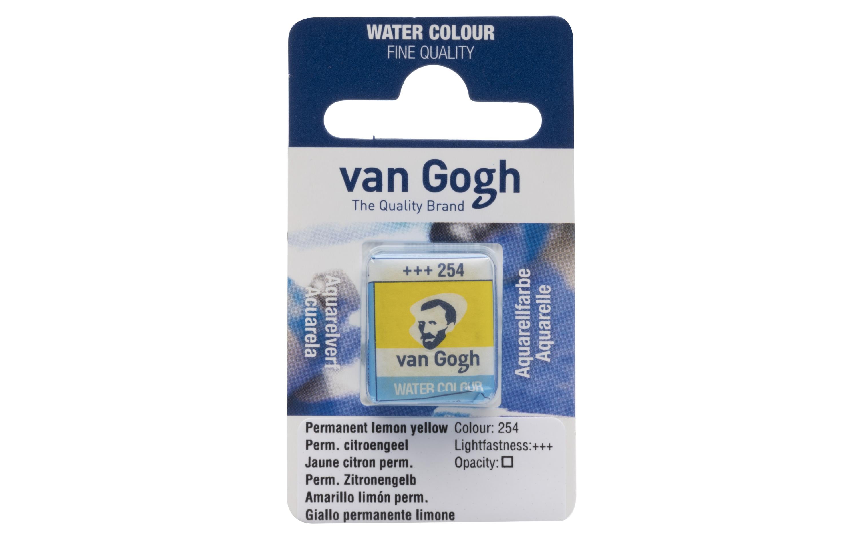 Van Gogh Aquarellfarbe Einzelfarbe Napf 254 10 ml, Farbe Zitronengelb, Transparent