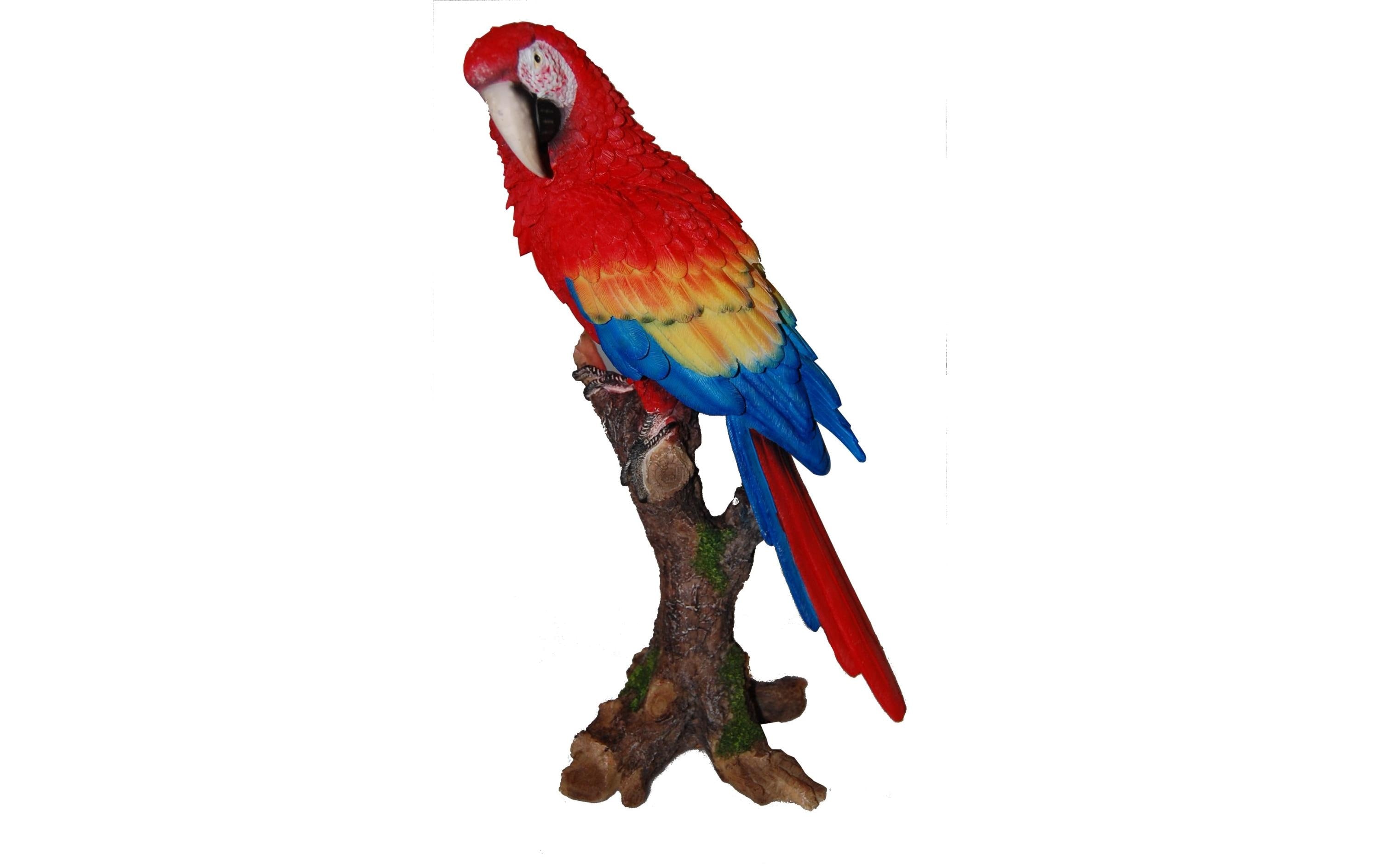 Vivid Arts Roter Ara Papagei, Polyresin 17.6 x 13.5 x 38.7 cm
