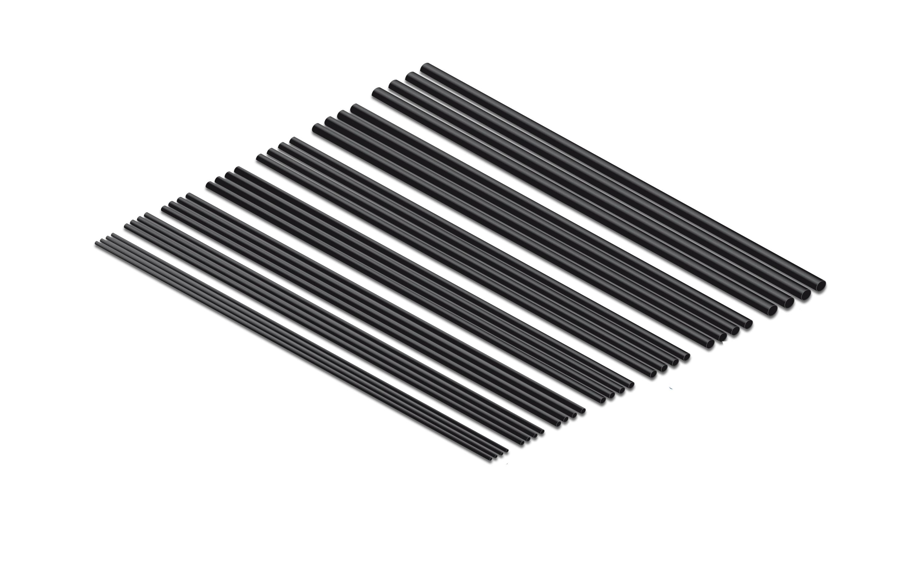 Delock Schrumpfschlauch, 20cm, 28 Stück schwarz, Schrumpfungsrate 4:1