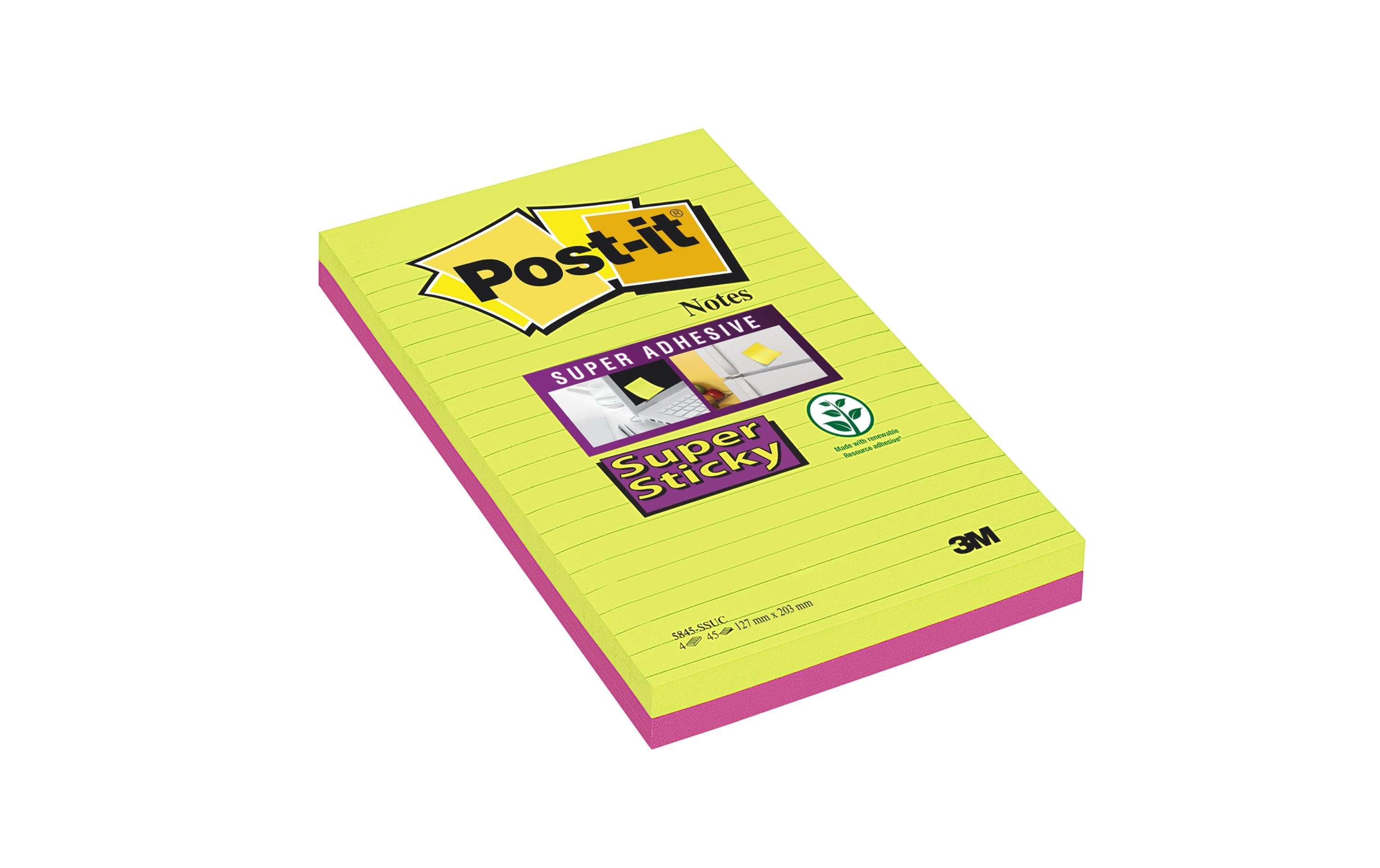 3M Post-it Super Sticky Grossformate 2 Blöcke à 45 Blatt ,127 x 203 mm