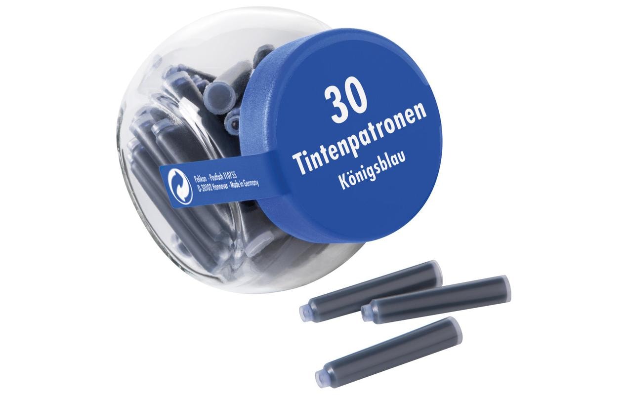 Pelikan Tintenpatrone königsblau Glas mit 30 Patronen