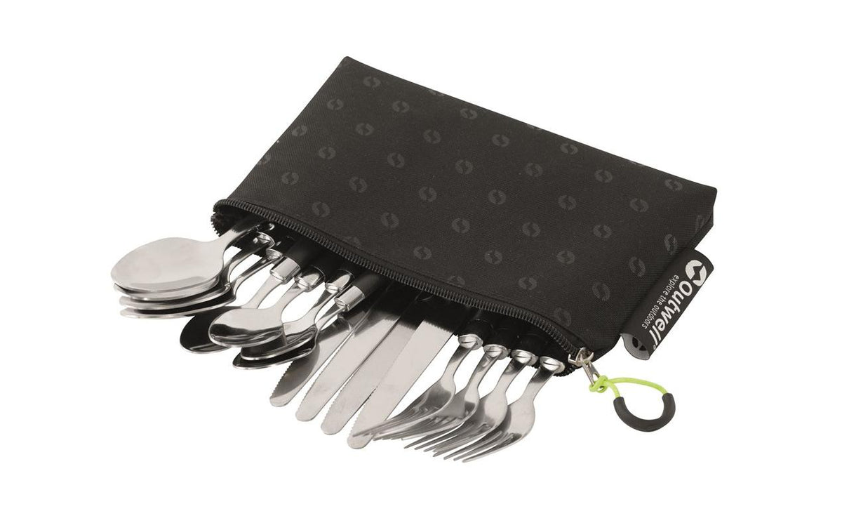 Outwell Pouch Cutlery Set Grün Grau, 41x28x6cm