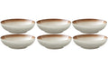 Bitz Pastateller 20cm Creme/Braun 6 Stk., D: 20cm H: 6cm, Stoneware
