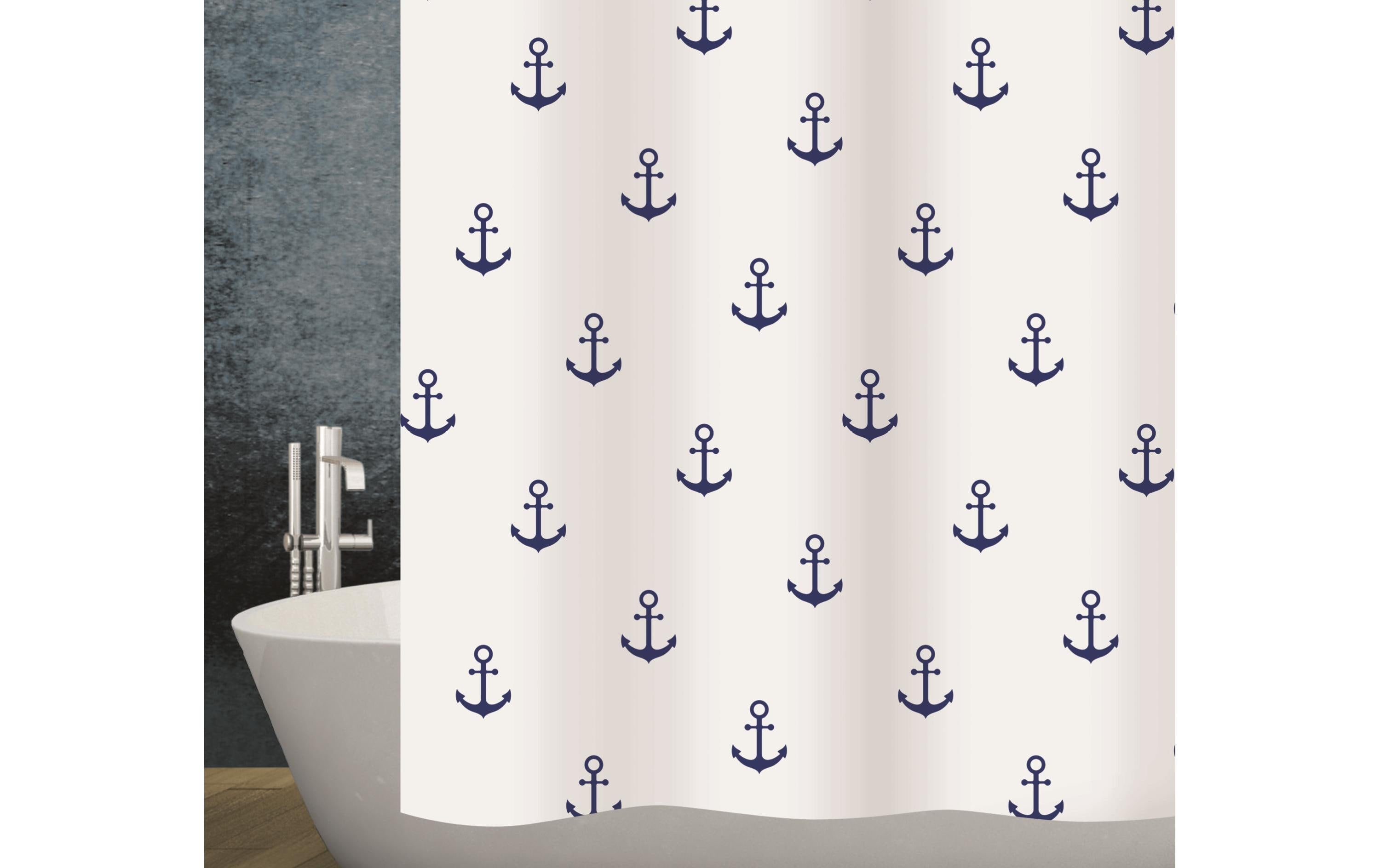 Diaqua Duschvorhang Anchor Polyester, 180 x 200 cm, waschbar