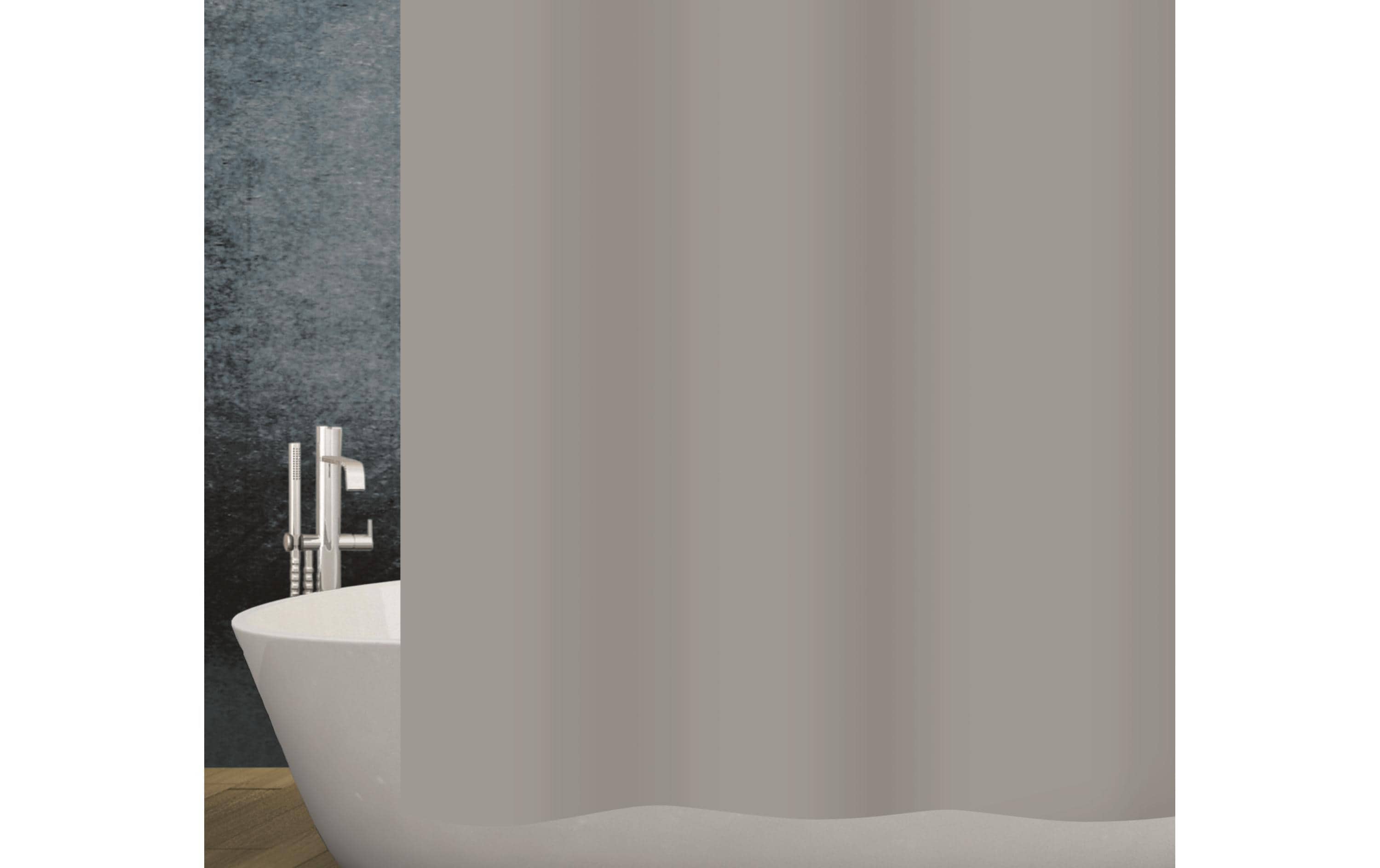 Diaqua Duschvorhang Basic, Grau Polyester, 180 x 200 cm, waschbar