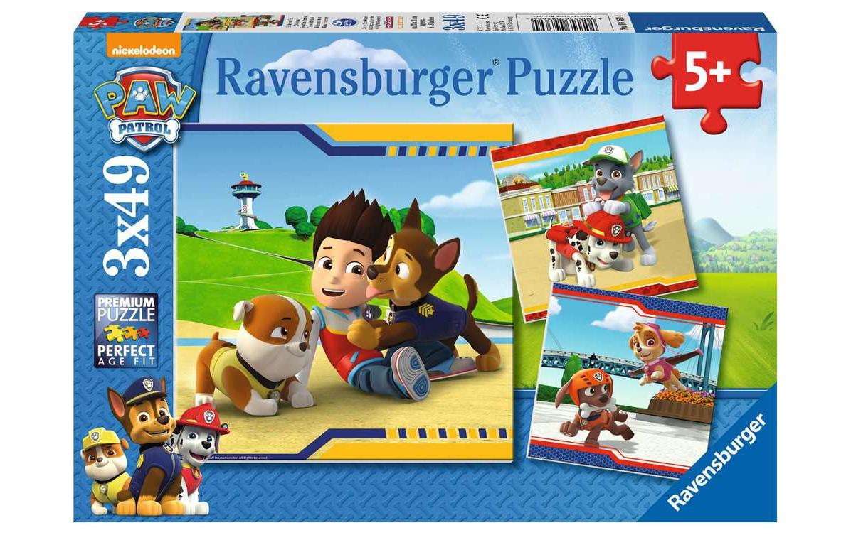 Puzzle PAW:Helden mit Fell 3x49 Teile