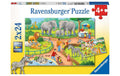 Puzzle Ein Tag im Zoo 2x24 Teile