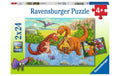 Puzzle Spielende Dinos 2x24 Teile