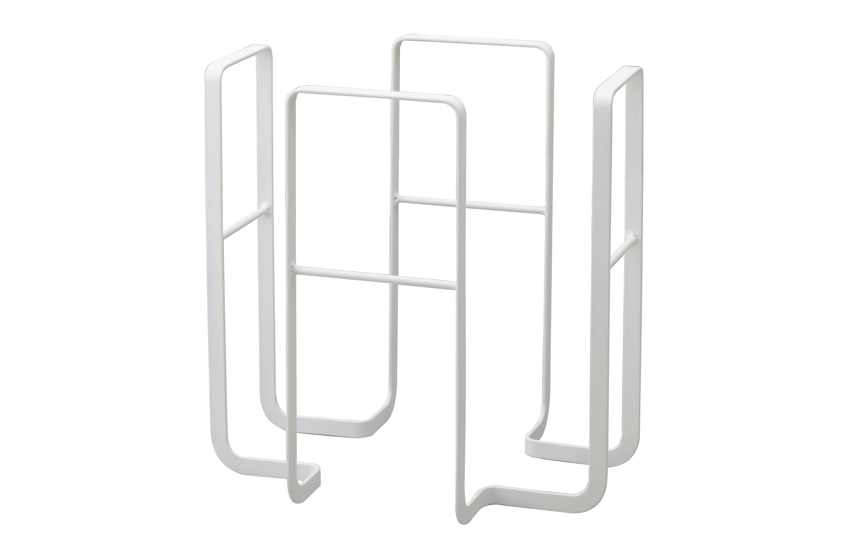 Yamazaki Zeitungsständer News Rack Tower weiss, Edelstahl
