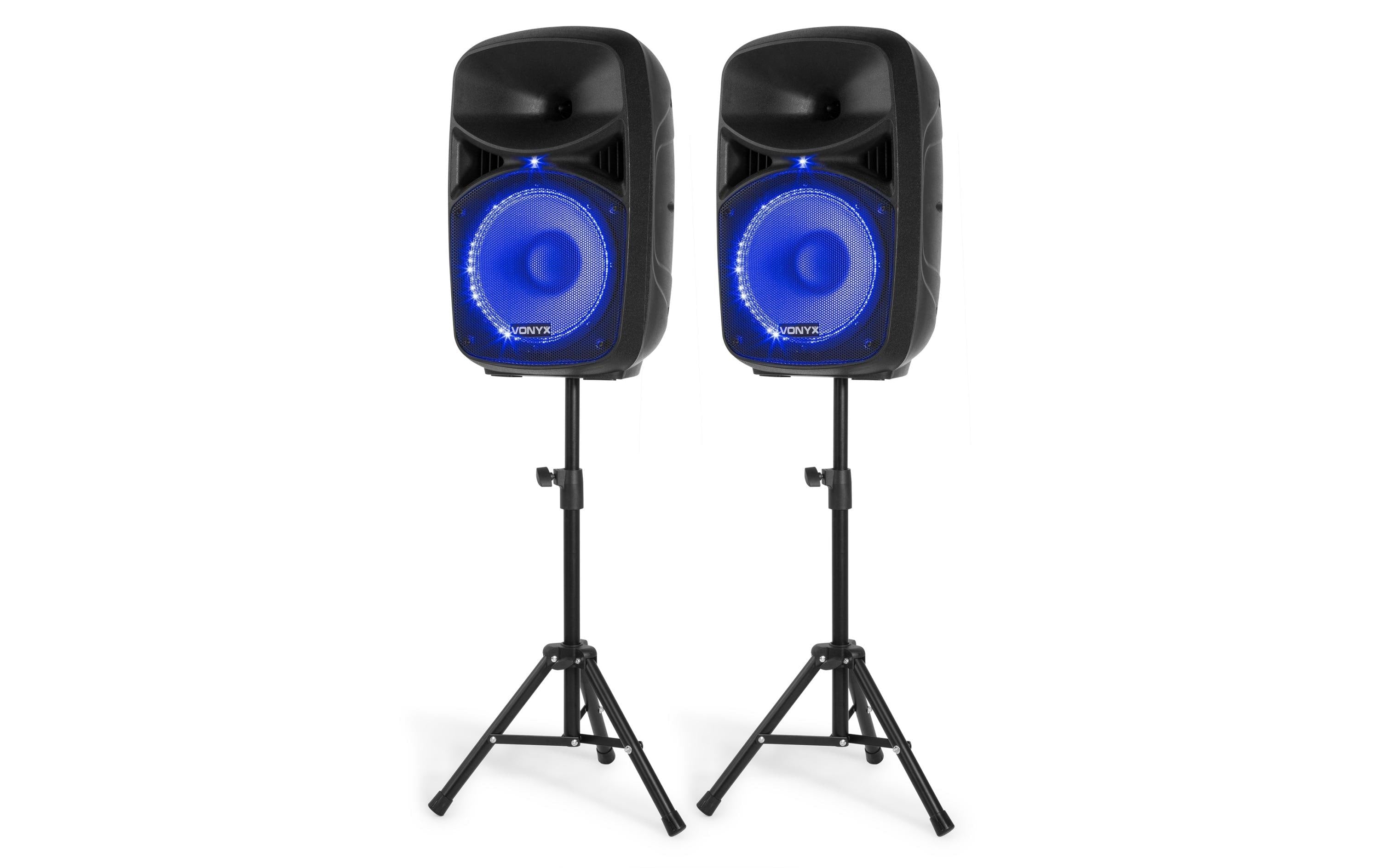 Vonyx VPS102A Active Speaker Set 10", LED, MP3, BT