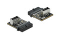 Delock USB3 Pfostenbuchse zu Key-A Buchse USB3.0 Type-A, 9 Pin Key A, verbaubar