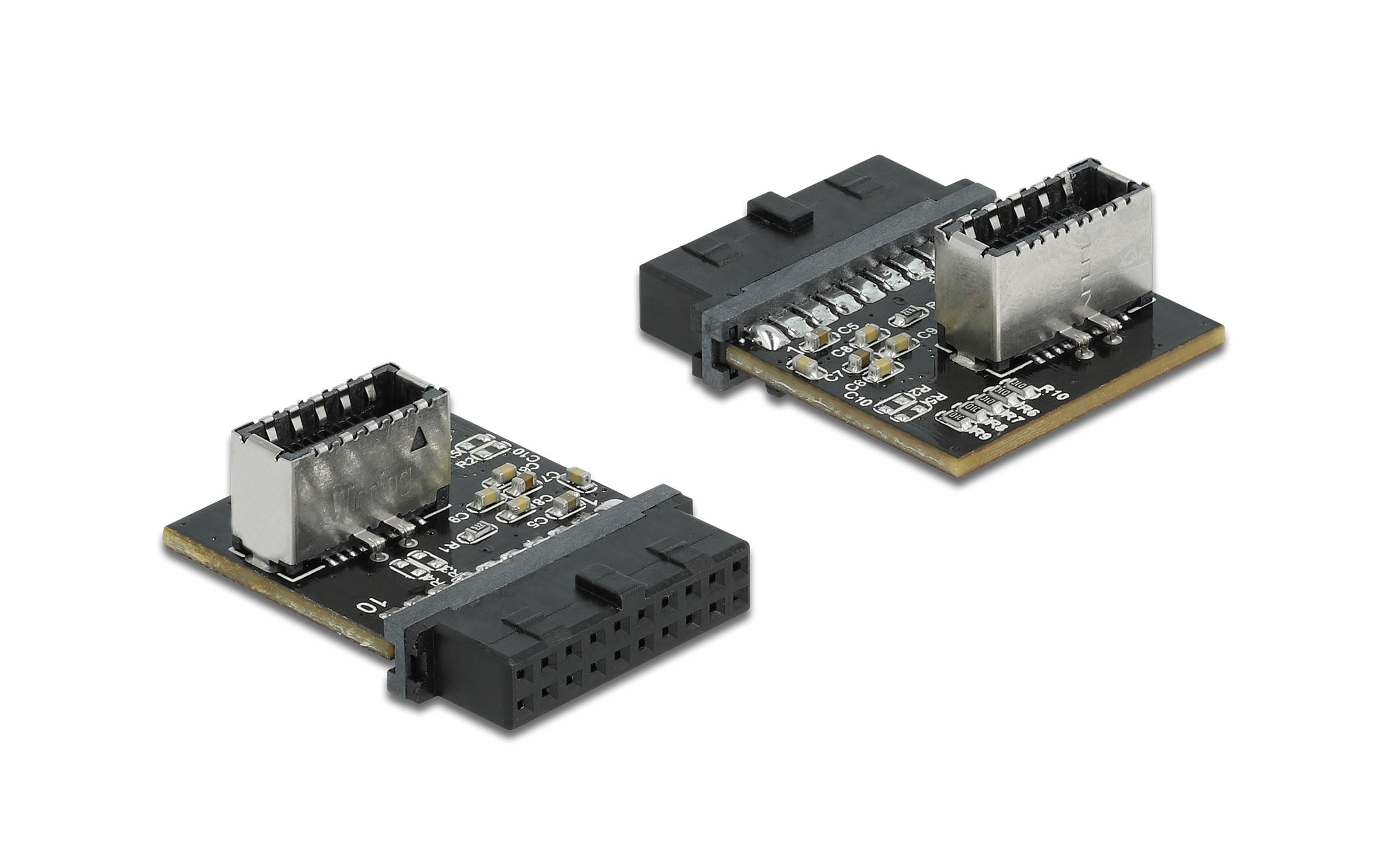 Delock USB3 Pfostenbuchse zu Key-A Buchse USB3.0 Type-A, 9 Pin Key A, verbaubar