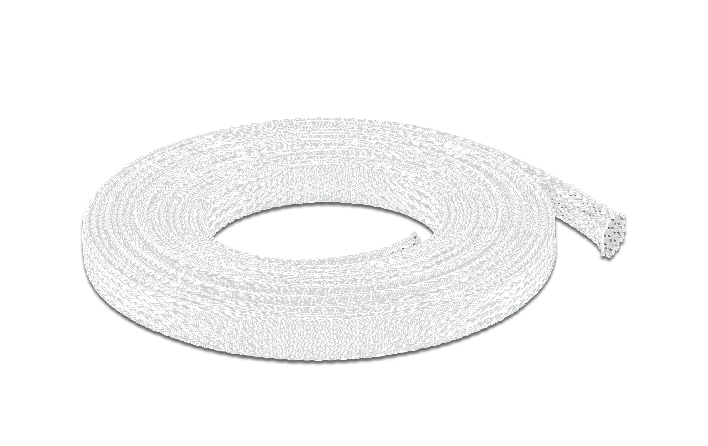 Delock Geflechtskabelschlauch, 5mx12mm selbstschliessend,schneidbar,hitzebeständig