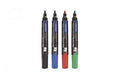Magnetoplan Kombimarker Set 4 Stück, Schwarz, Blau, Rot, Grün