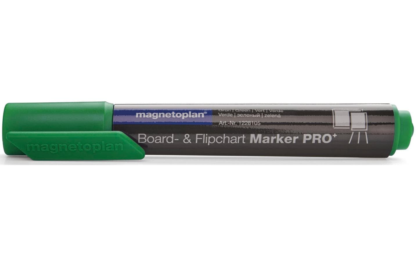 Magnetoplan Kombimarker Grün, 4 Stück