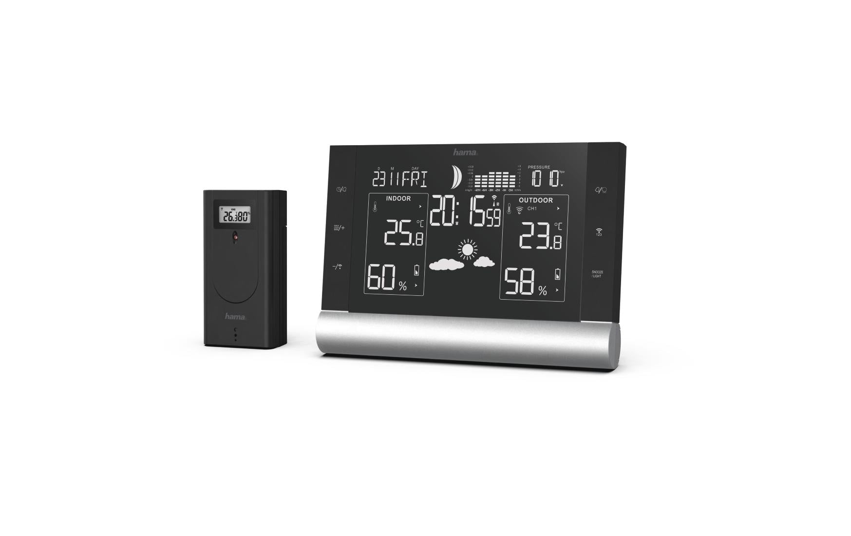 Hama Wetterstation Black Line plus schwarz