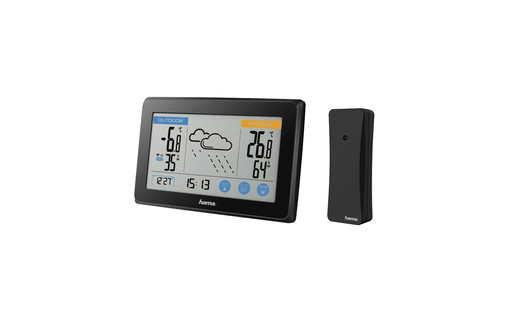 Hama Wetterstation Touch schwarz