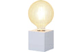 Lampenhalter KUB E27 Weiss 1.8m Kabel mit Schalter, 9x9cm, exkl. LM