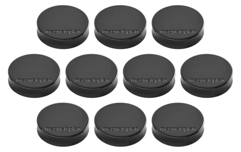 Magnetoplan Magnet Ergo 30mm schwarz, 10 Stück