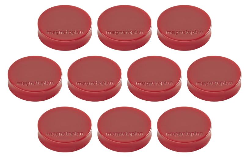 Magnetoplan Magnet Ergo 30mm rot, 10 Stück