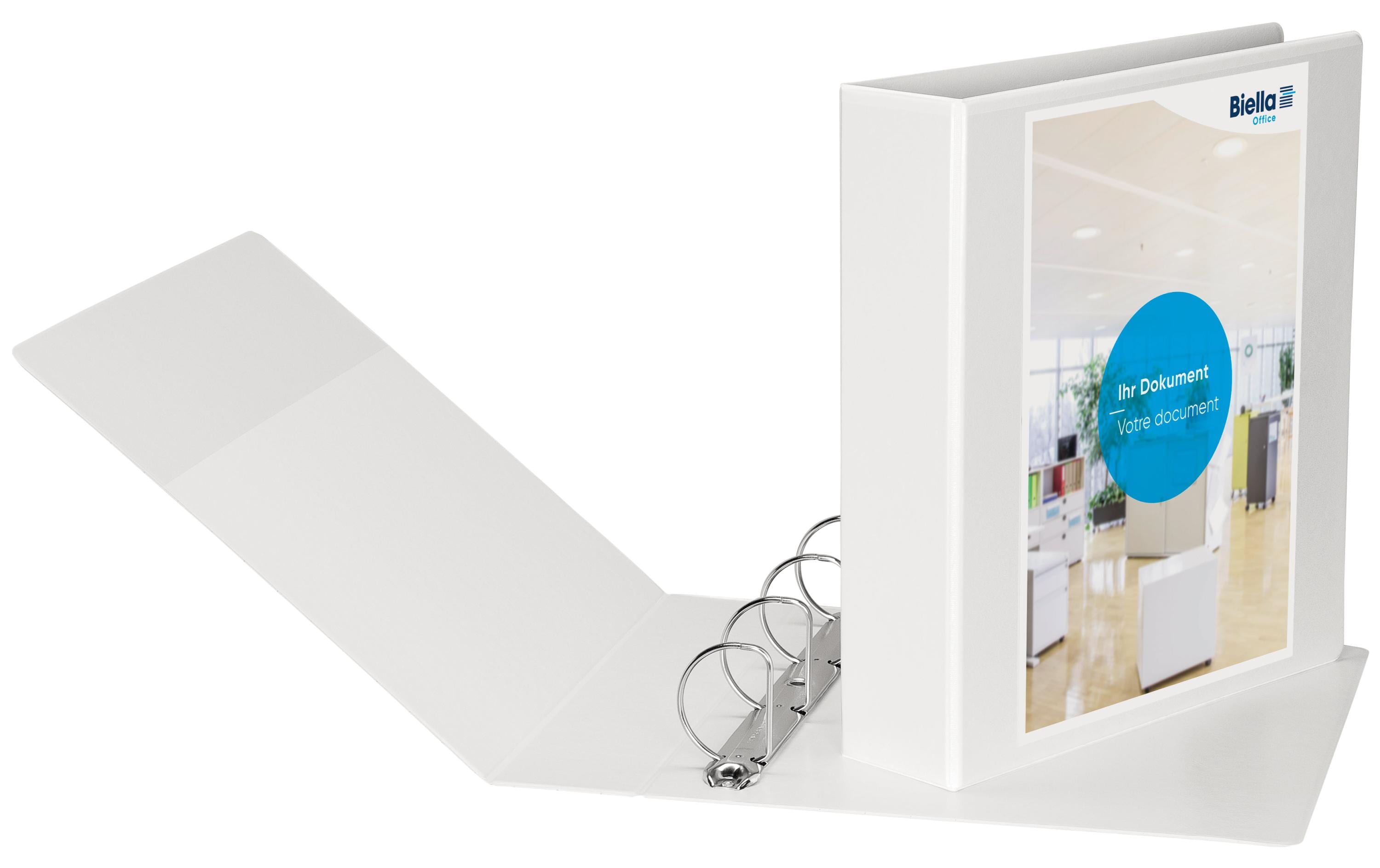 Biella Zeigebuch Creative PP XL 7.5 cm 4 Ring, weiss