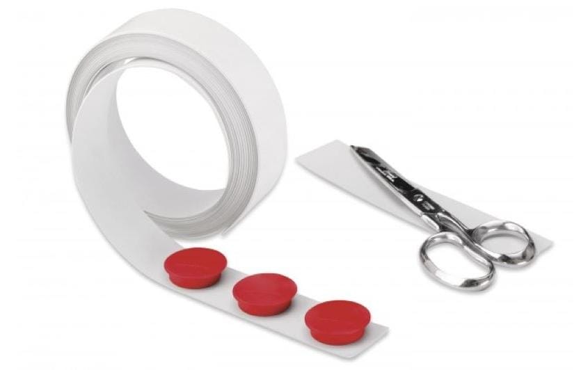 Magnetoplan Magnetband selbstklebend weiss, 35 mm x 5m