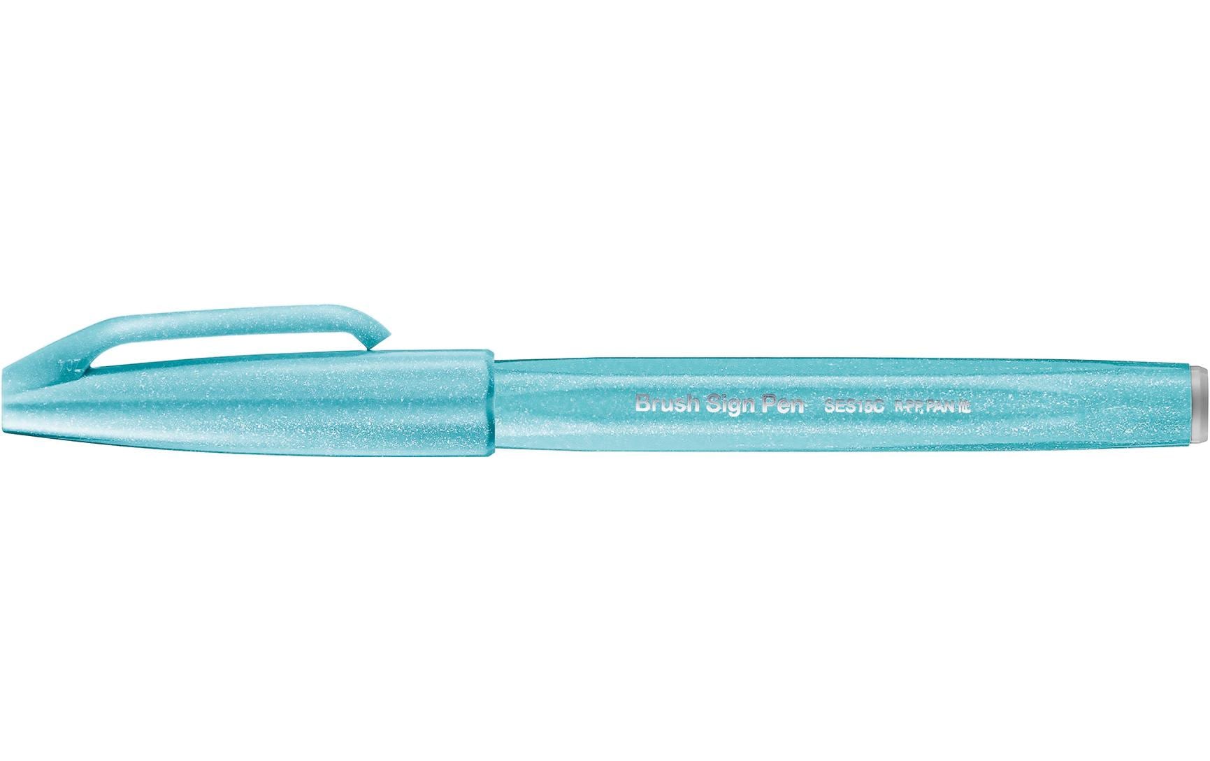 Pentel Brush Sign Pen wasserblau, 1 Stk.
