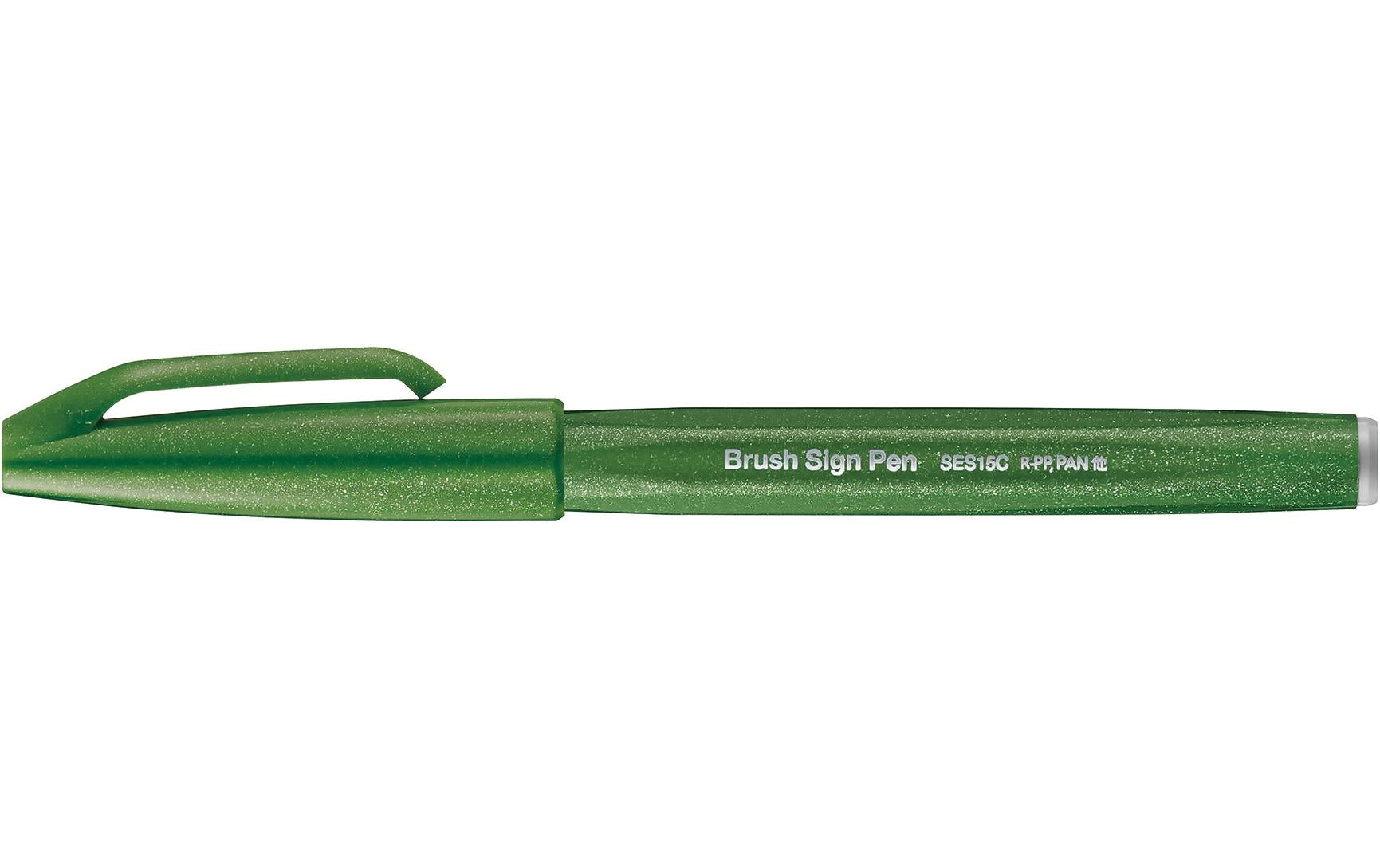 Pentel Brush Sign Pen olivegrün, 1 Stk.