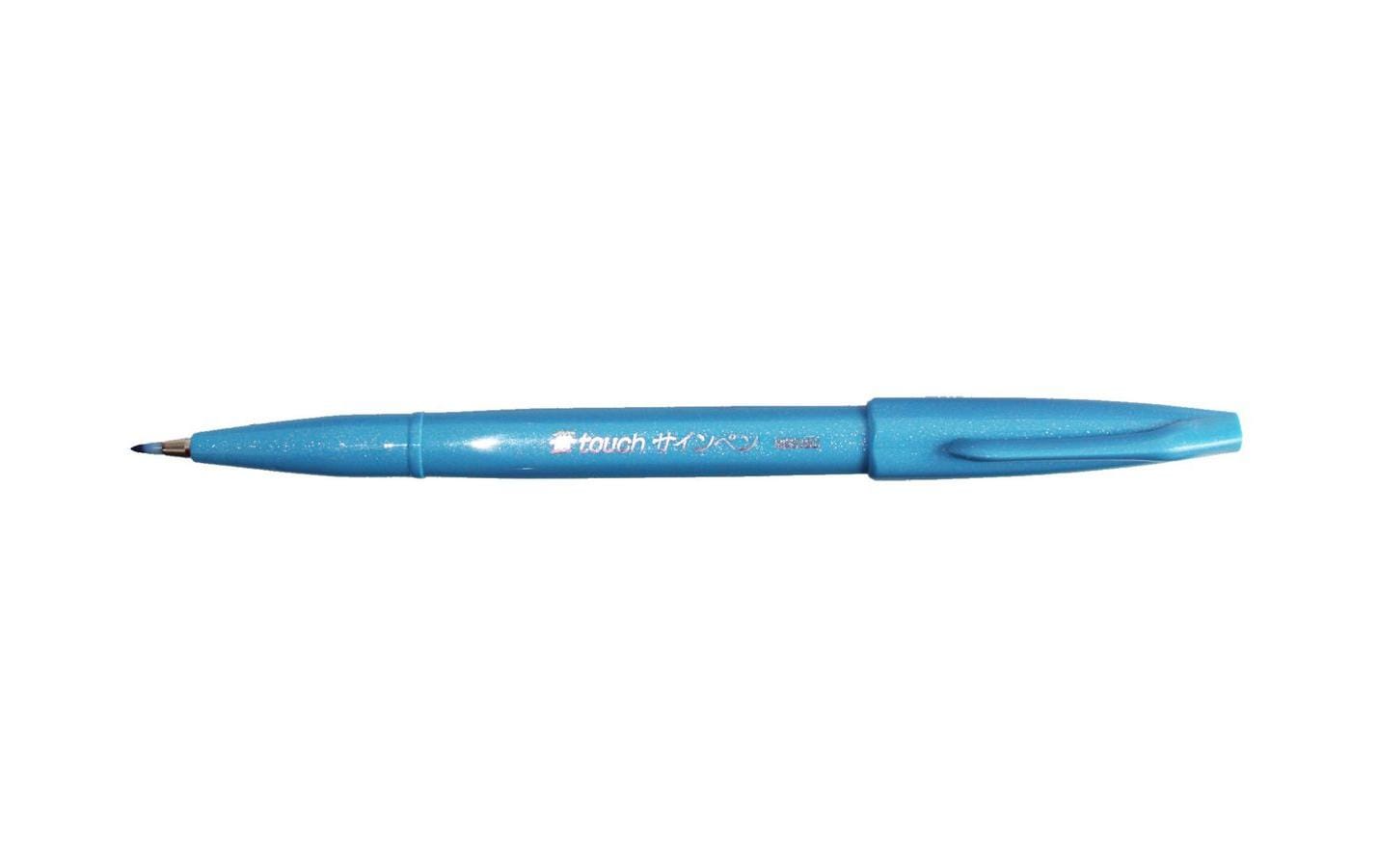 Pentel Brush Sign Pen, Faserschreiber hellblau
