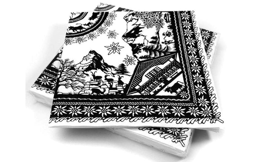 Trendform Servietten Swiss Tradition Papier, 3 lagig, 33x33cm, 20 Stück