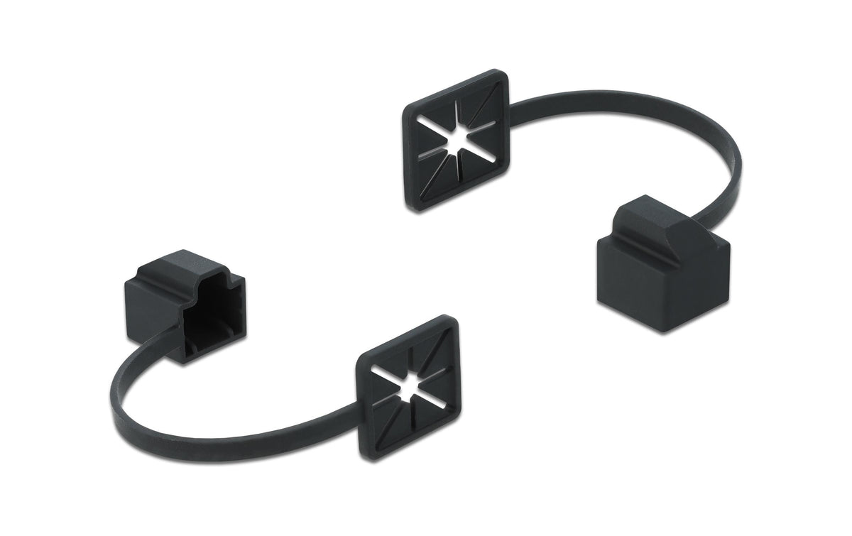 Delock RJ-45 Stecker Staubschutz, 1 Stück mit Befestigungsclip, schwarz