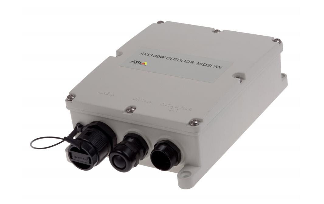 AXIS 30W Outdoor Midspan 30W PoE+, Outdoor, IP66, -40°C bis 65°C