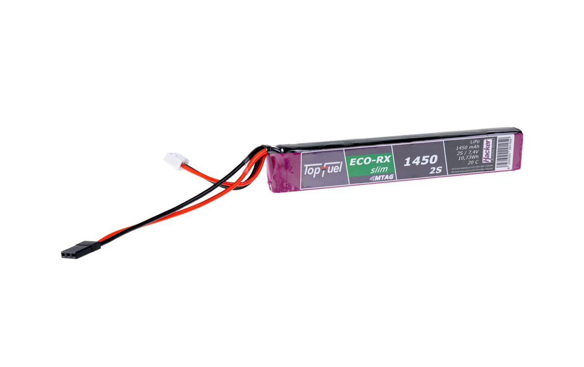 TF ECO-RX LiPo-Akku 7.4V 1450mAh 2S 20C 125x14x20 mm 67g slim RX JR, MTAG