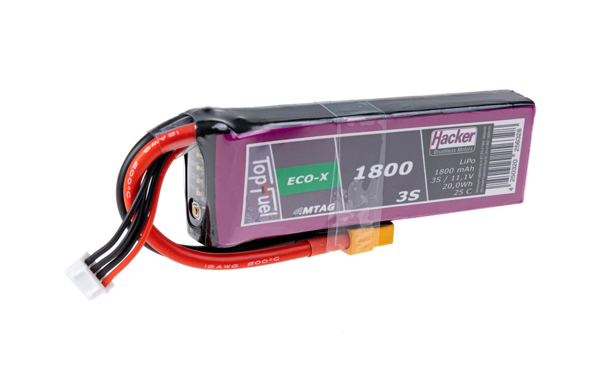 TF ECO-X LiPo-Akku 11.1V 1800mAh 2S 25C 108x34x19 mm, 156 g XT60, MTAG