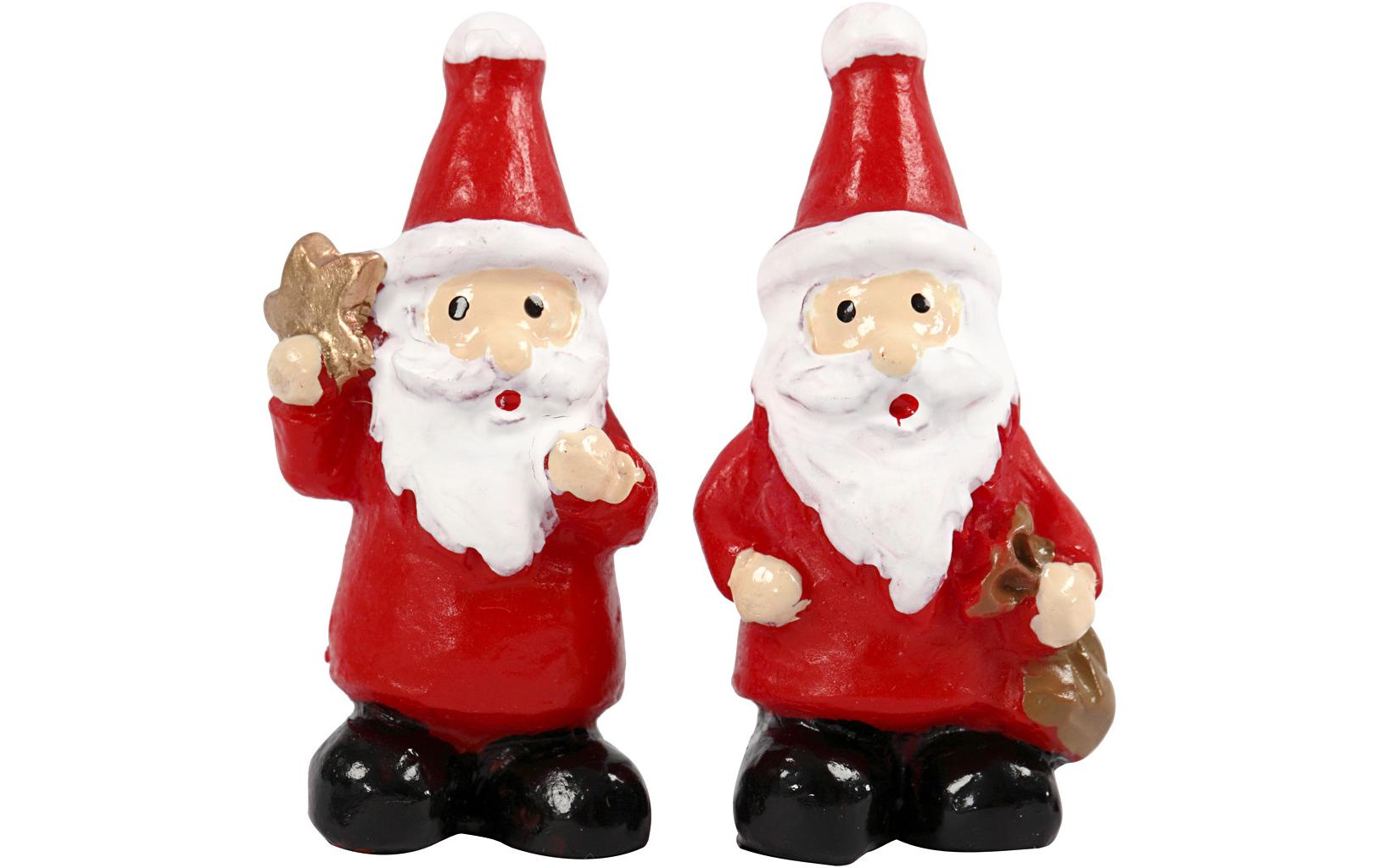 Creativ Company Dekofigur Santa 2 Mini-Figuren aus Resin