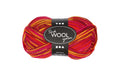 Creativ Company Sockenwolle 50g 200 m, Rot-Orange