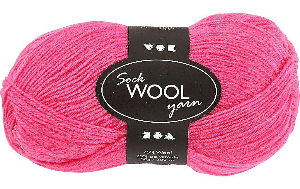 Creativ Company Sockenwolle 50g 200 m, Pink