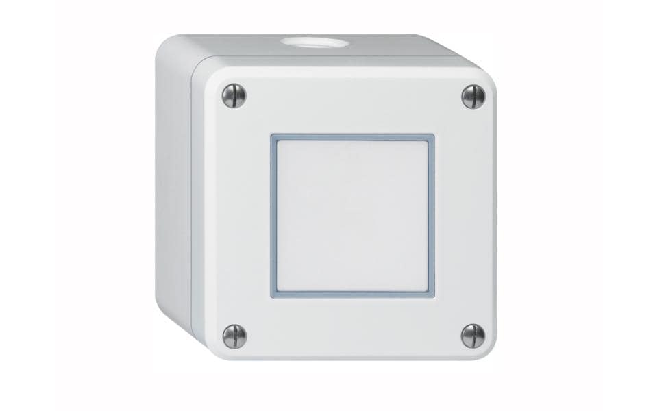Hager Robusto Druckschalter unbel. NAP IP55, weiss